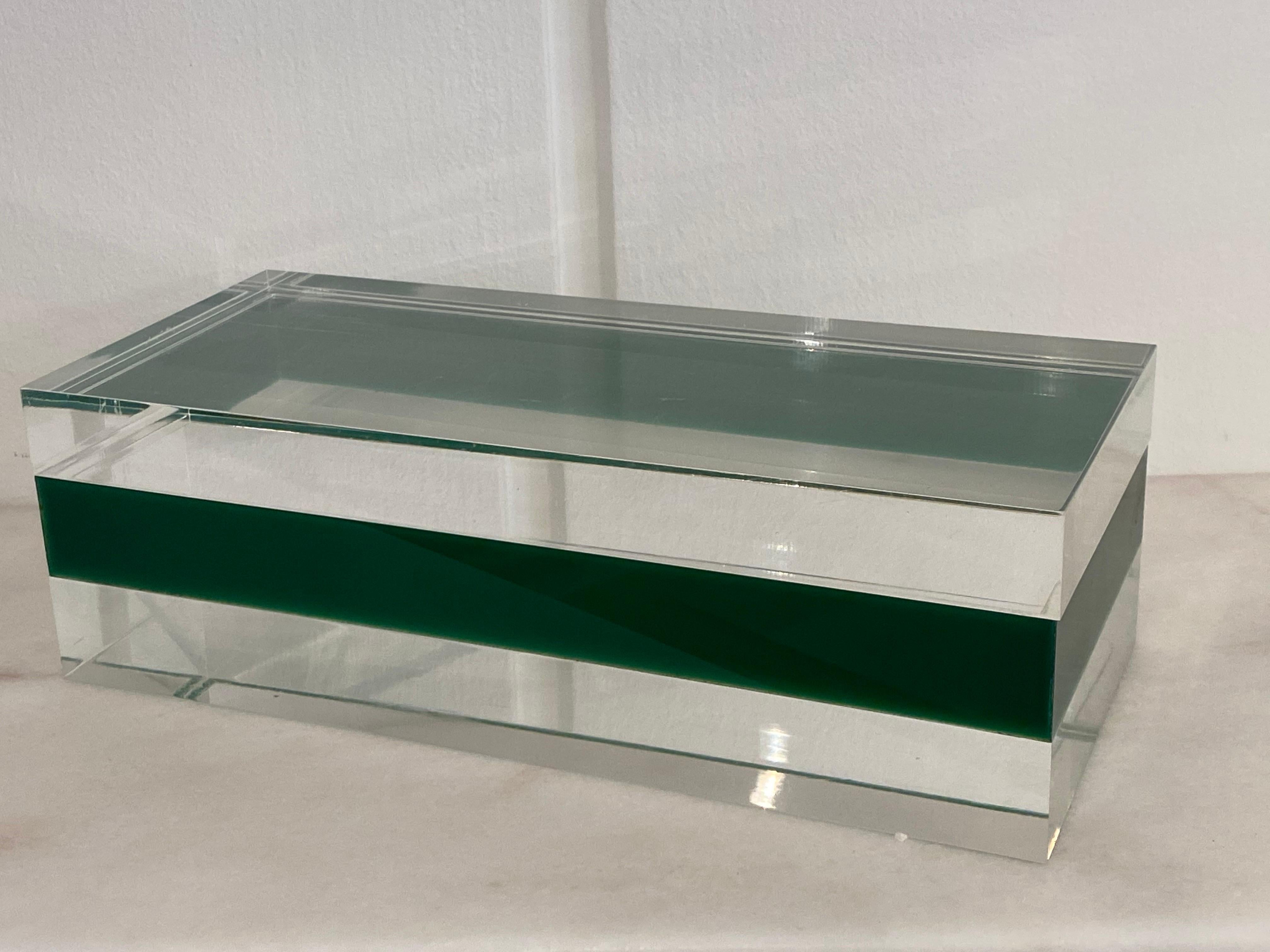 Late 20th Century 1970s Lucite Box by Alessandro Albrizzi