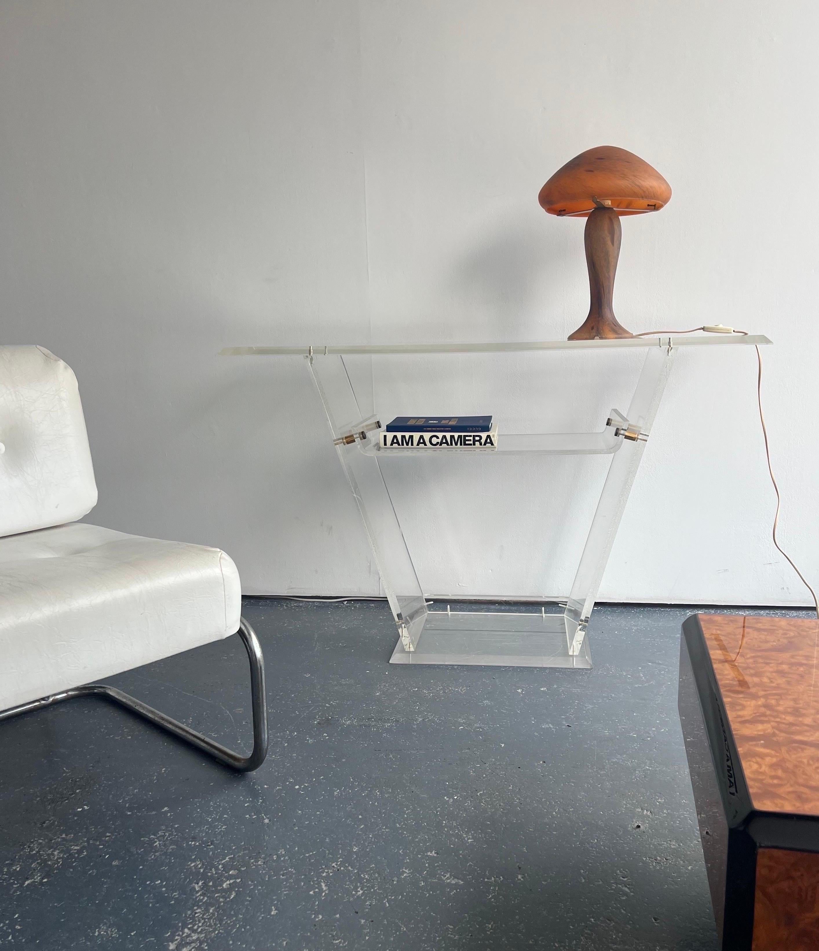 1970s Lucite Console Table 1