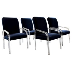 1970s Lucite Dining Chairs Attributed to Leon Rose for Pace - Set of 4