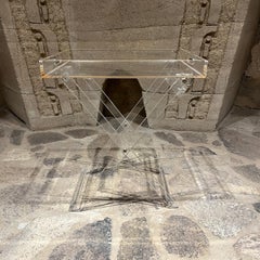 1970s Lucite Folding Service Tray Table Mid-Century Hollywood Regency Era