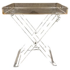 1970er Jahre Lucite Folding Service Tablett Tisch