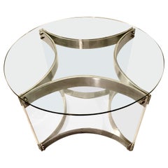 1970's Lucite, Glass and Chrome Metal Coffee Table by AlessandroAlbrizzi