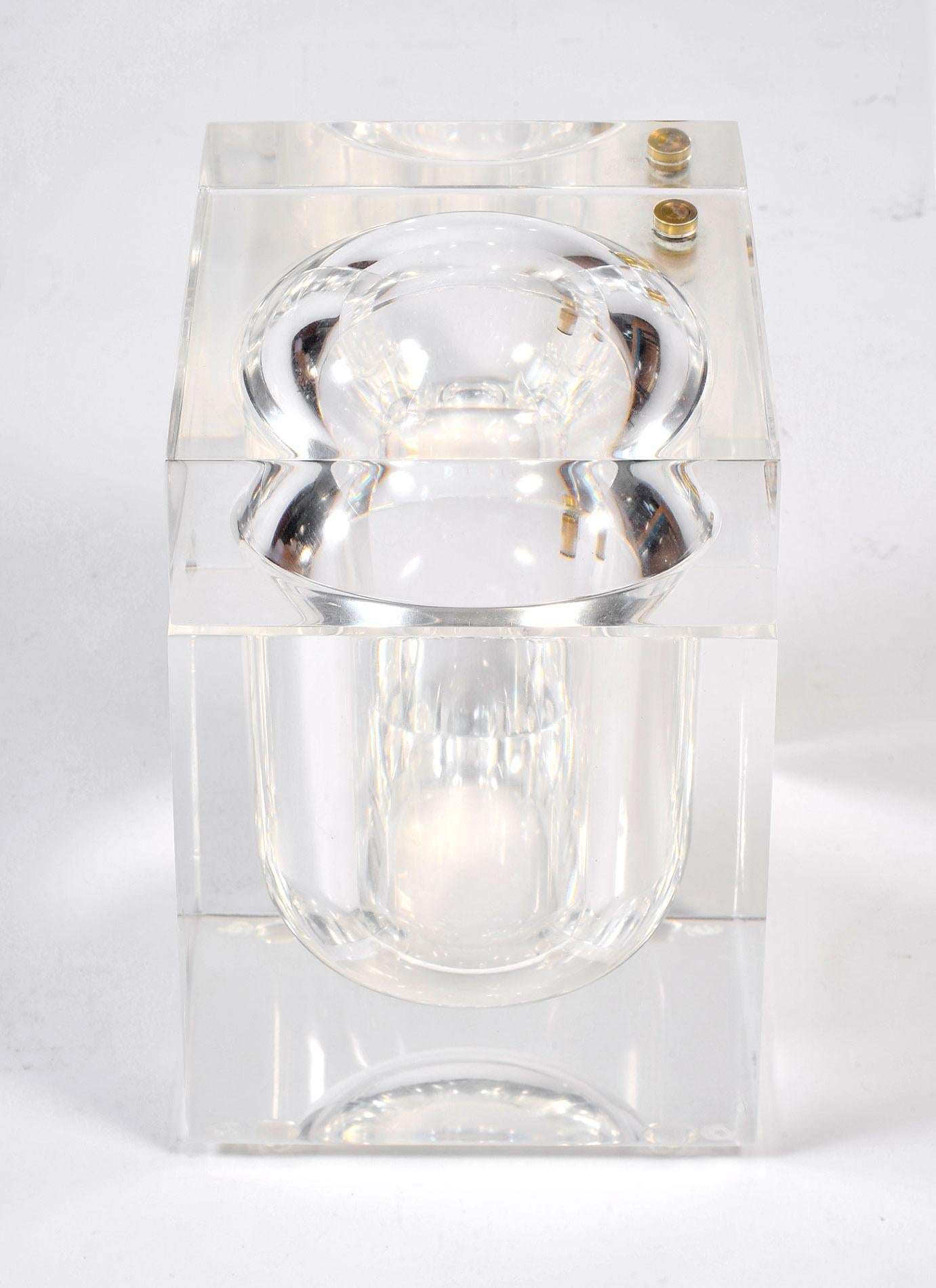 1970s Lucite Ice Bucket by Alessandro Albrizzi In Good Condition In London, GB