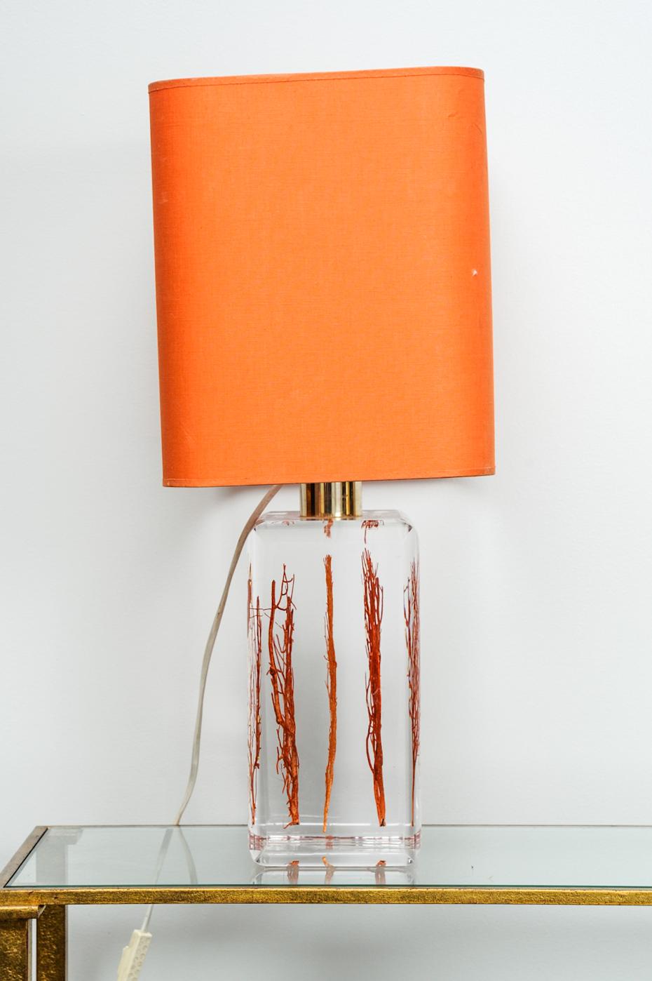 1970s Lucite Lamp For Sale 2