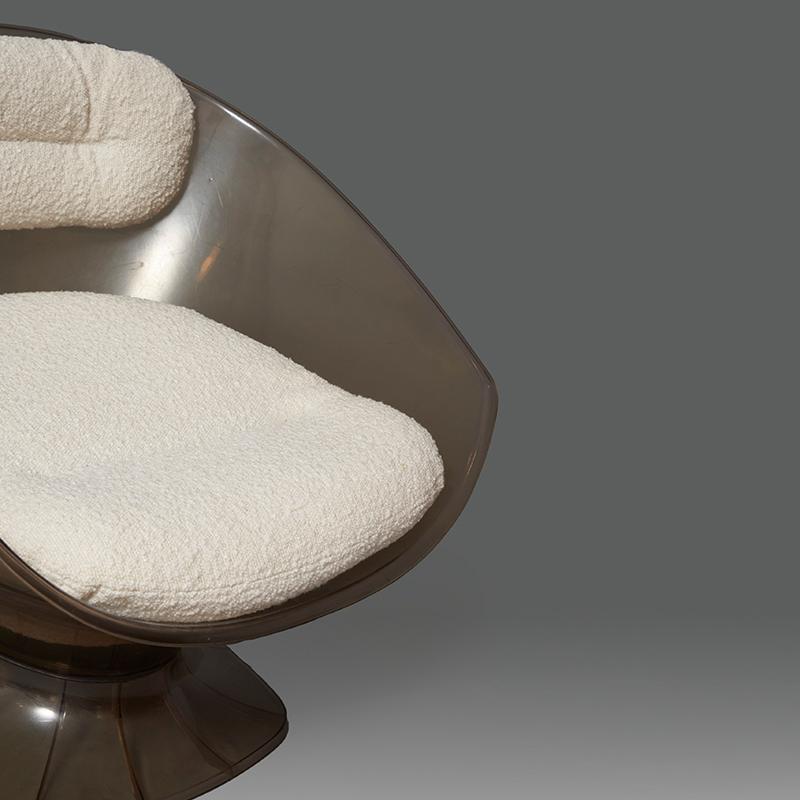 1970’s ‘’Lucite Pod’’ Lounge Chair by Raphael Raffel In Good Condition In Madrid, ES