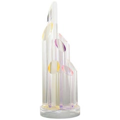 Escultura abstracta de lucita Hivo Van Teal de los años 70