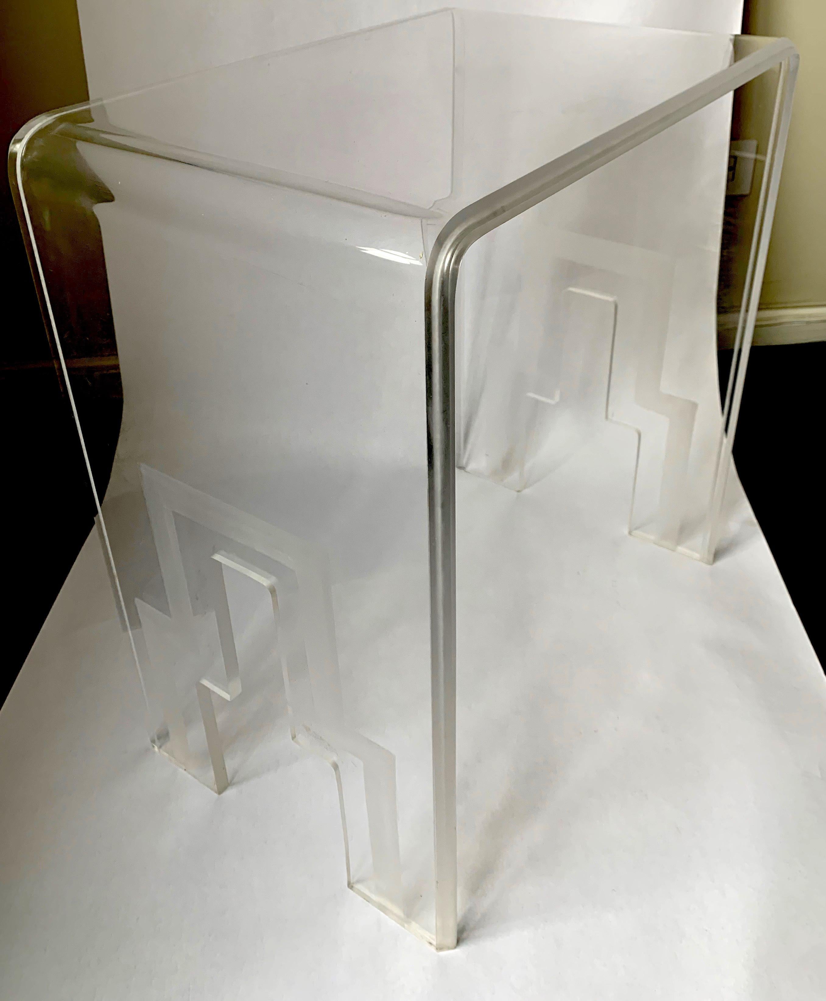 American 1970s Lucite Stacking Tables, Set of 3
