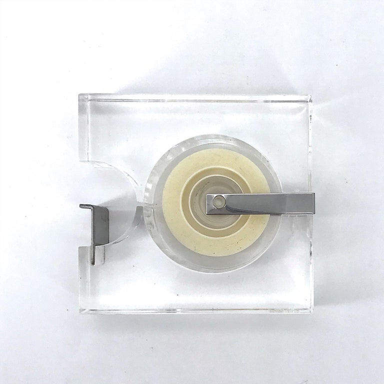 1970s Lucite Tape Dispenser by Two's Company for Serge Mansau Paris