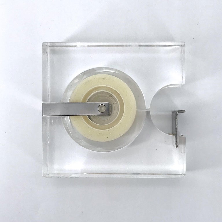 1970s Lucite Tape Dispenser by Two's Company for Serge Mansau Paris