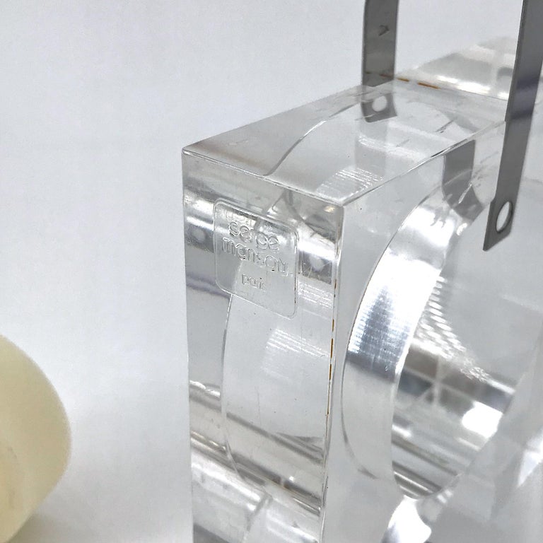 1970s Lucite Tape Dispenser by Two's Company for Serge Mansau Paris