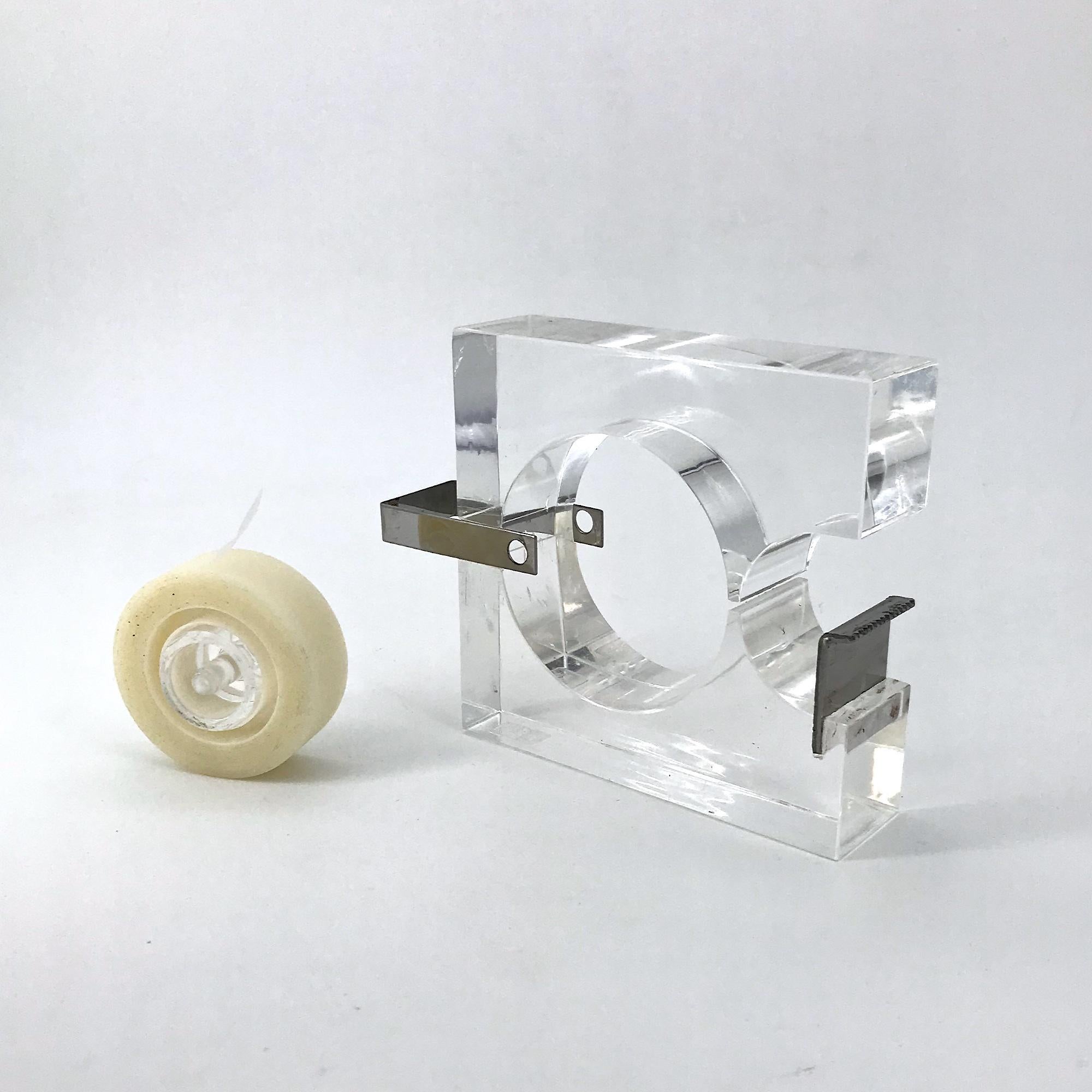 1970s Lucite Tape Dispenser by Two's Company for Serge Mansau Paris MOMA Design 2