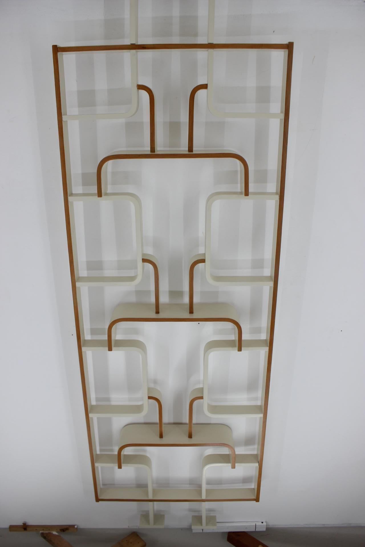 Wood 1970s Ludvik Volak Room Divider by Dřevopodnik Holešov, Czechoslovakia For Sale