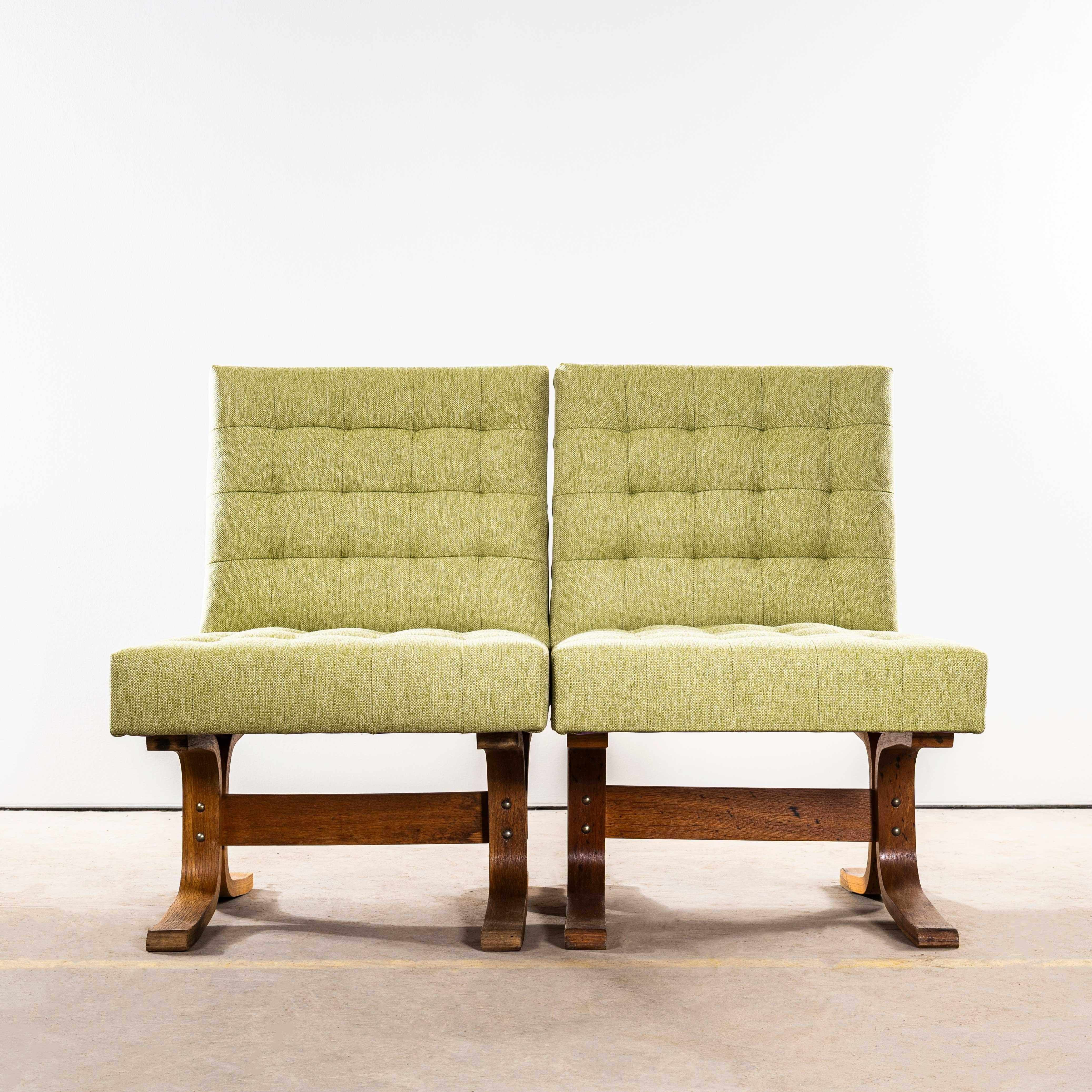 Chaises d'appoint Bratislava des années 1970 Ludvik Volak Greene Greene Greene Bon état - En vente à Hook, Hampshire