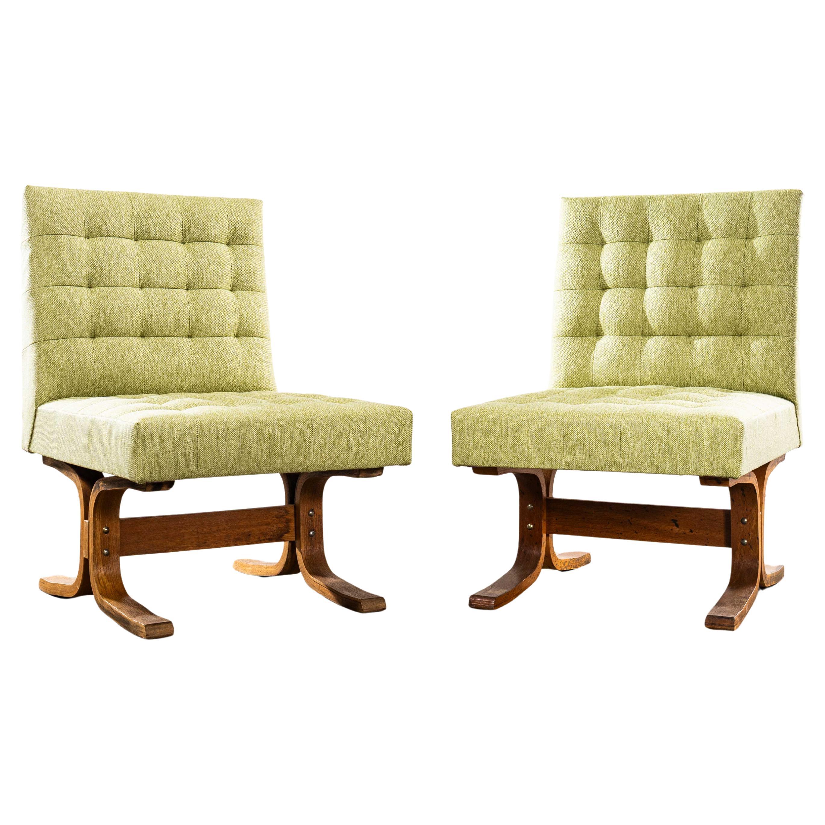 Chaises d'appoint Bratislava des années 1970 Ludvik Volak Greene Greene Greene en vente