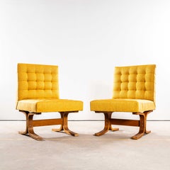 1970’s Ludvik Volak Sunflower Reupholstered Bratislava Side Chairs