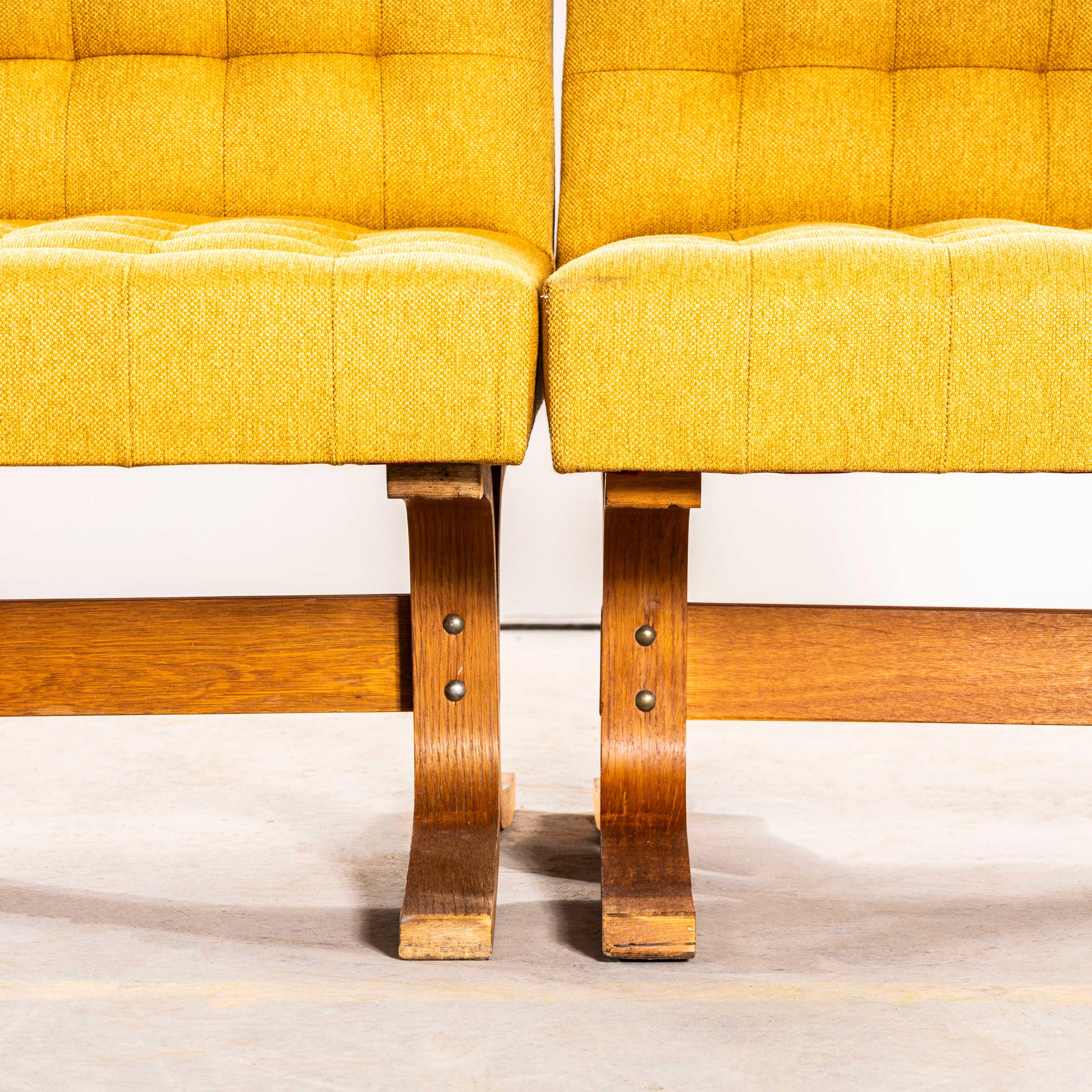 Textile Chaises d'appoint Bratislava en tournesol rembourrées Ludvik Volak, 1970 en vente