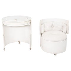 1970s Luigi Massoni for Poltrona Frau Modular 'Dilly Dally' Vanity and Chair