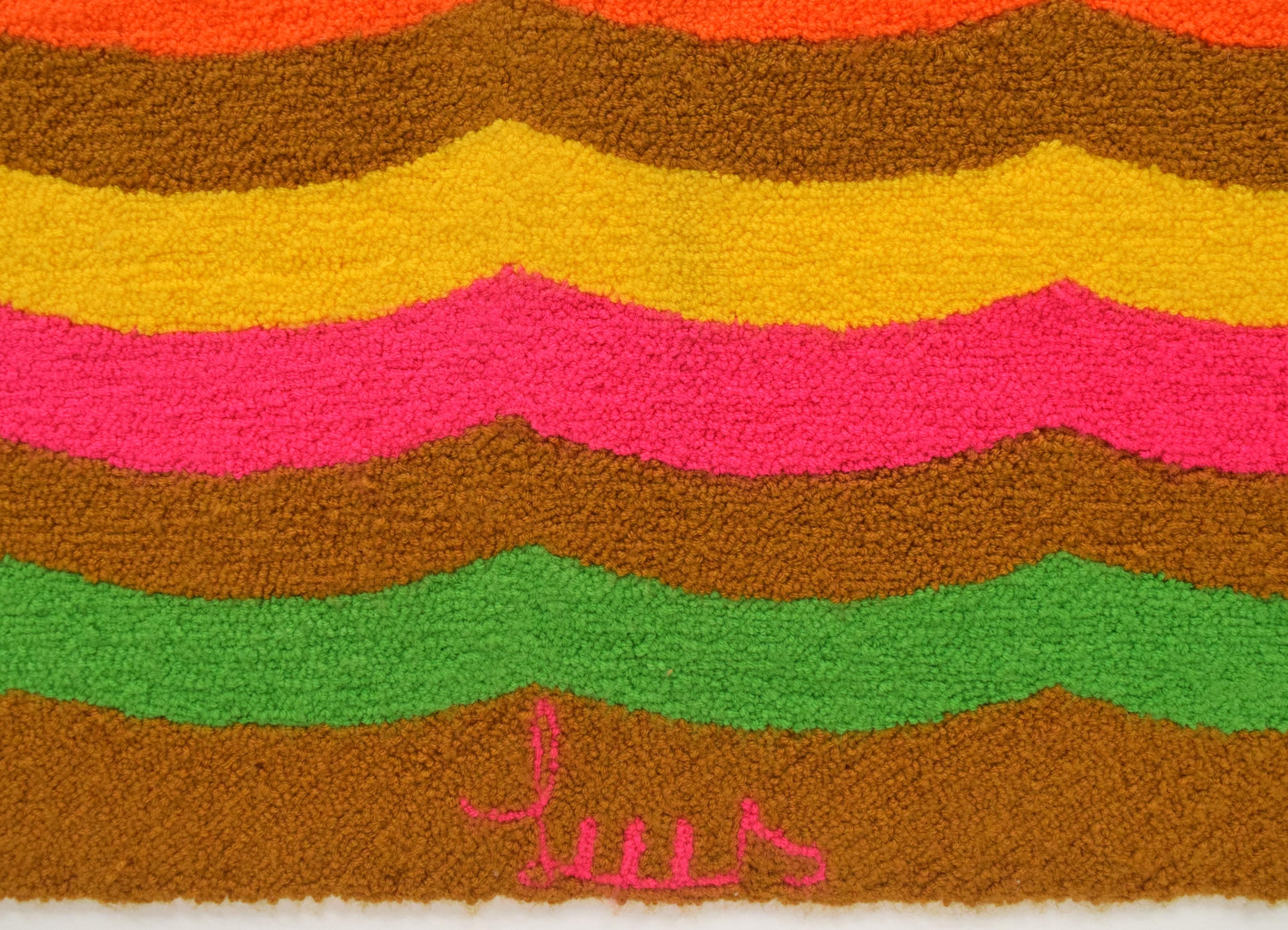 1970s Luis Montiel Tapestry - 'Retro Rainbow' 1
