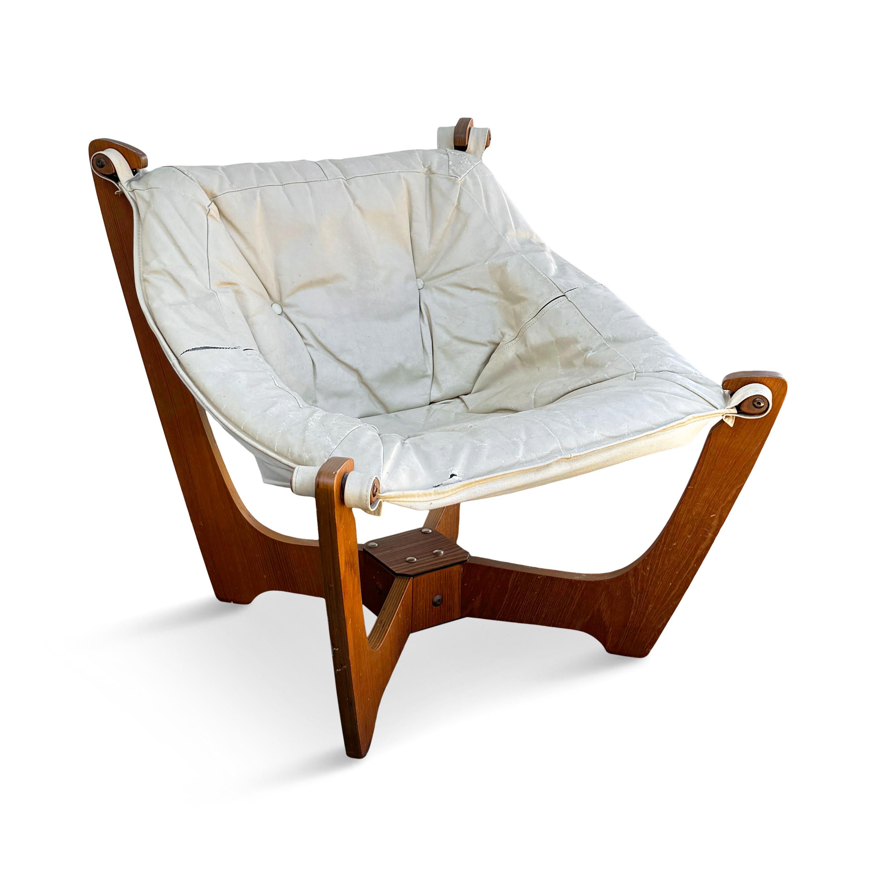 Scandinavian Modern 1970s Luna Lounge Chair by Odd Knutsen for Hjellegjerde Møbler
