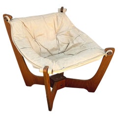 Vintage 1970s Luna Lounge Chair by Odd Knutsen for Hjellegjerde Møbler