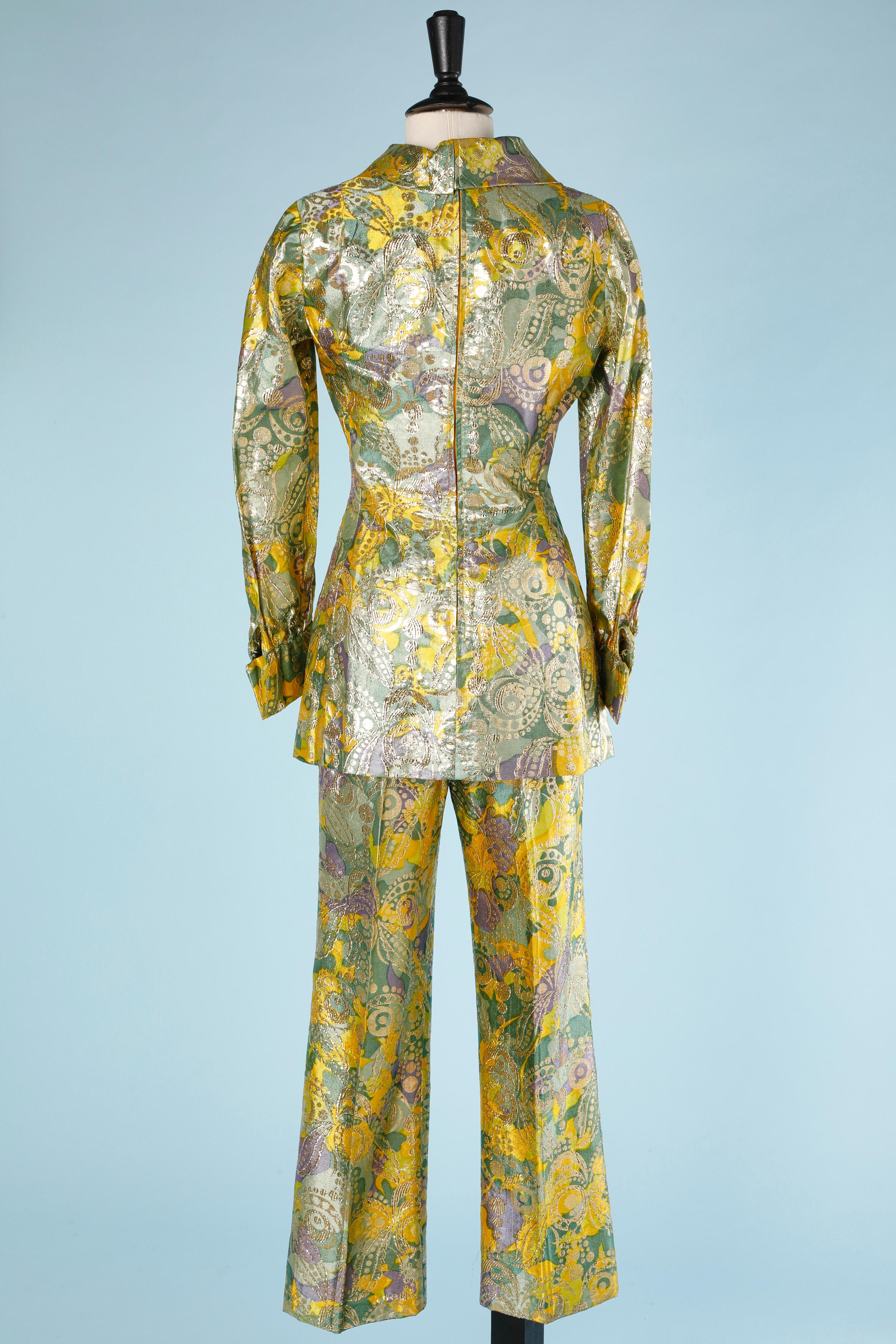 Women's 1970's lurex and silk brocade ensemble 