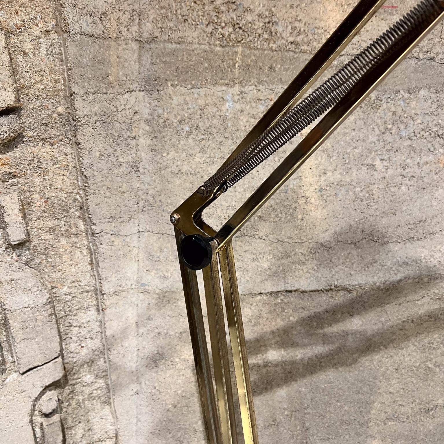 Aluminum 1970s Luxo XL Brass Floor Lamp Modern Articulating Light