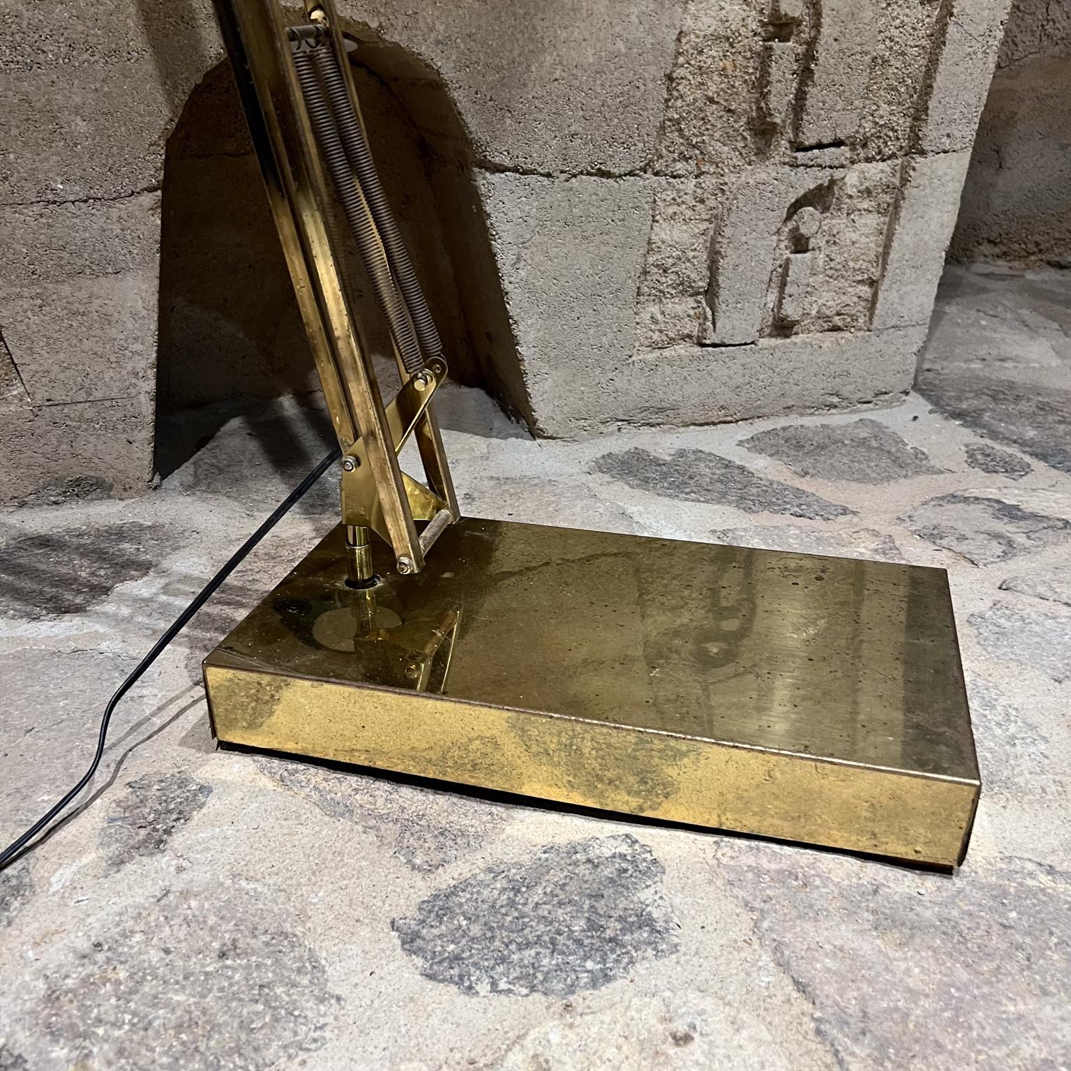1970s Luxo XL Brass Floor Lamp Modern Articulating Light 1