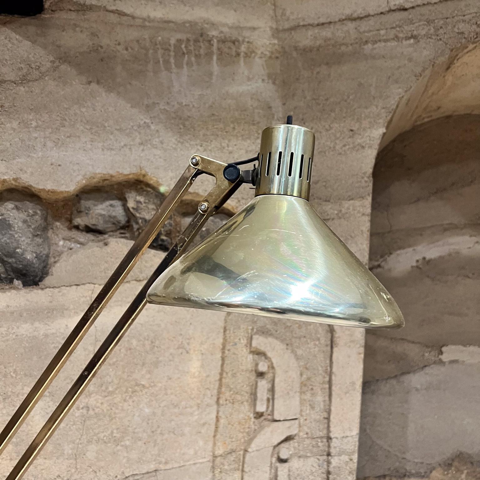 1970s Luxo XL Brass Floor Lamp Modern Articulating Light 9