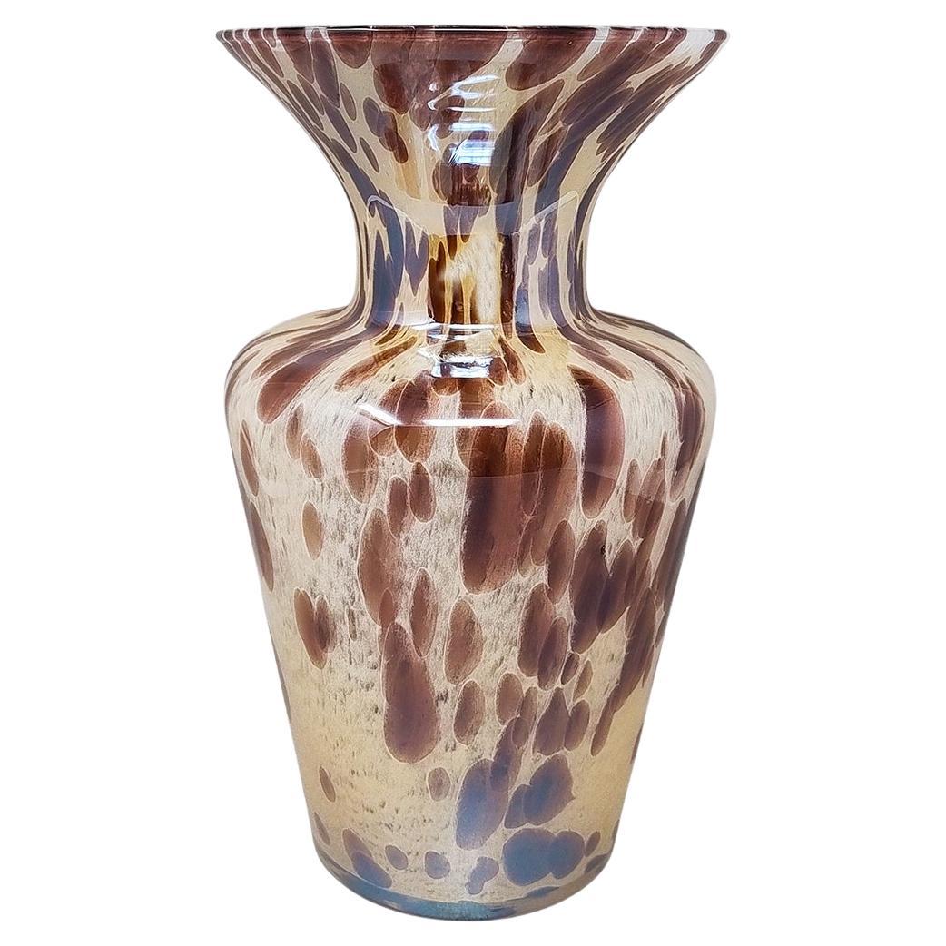 1970s Luxury Handcrafted Vase in Murano Glass by Maestro del Vetro.Made in Italy