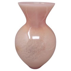 1970s Luxury Pink Handrafted Vase in Murano Glass by Maestro del Vetro.