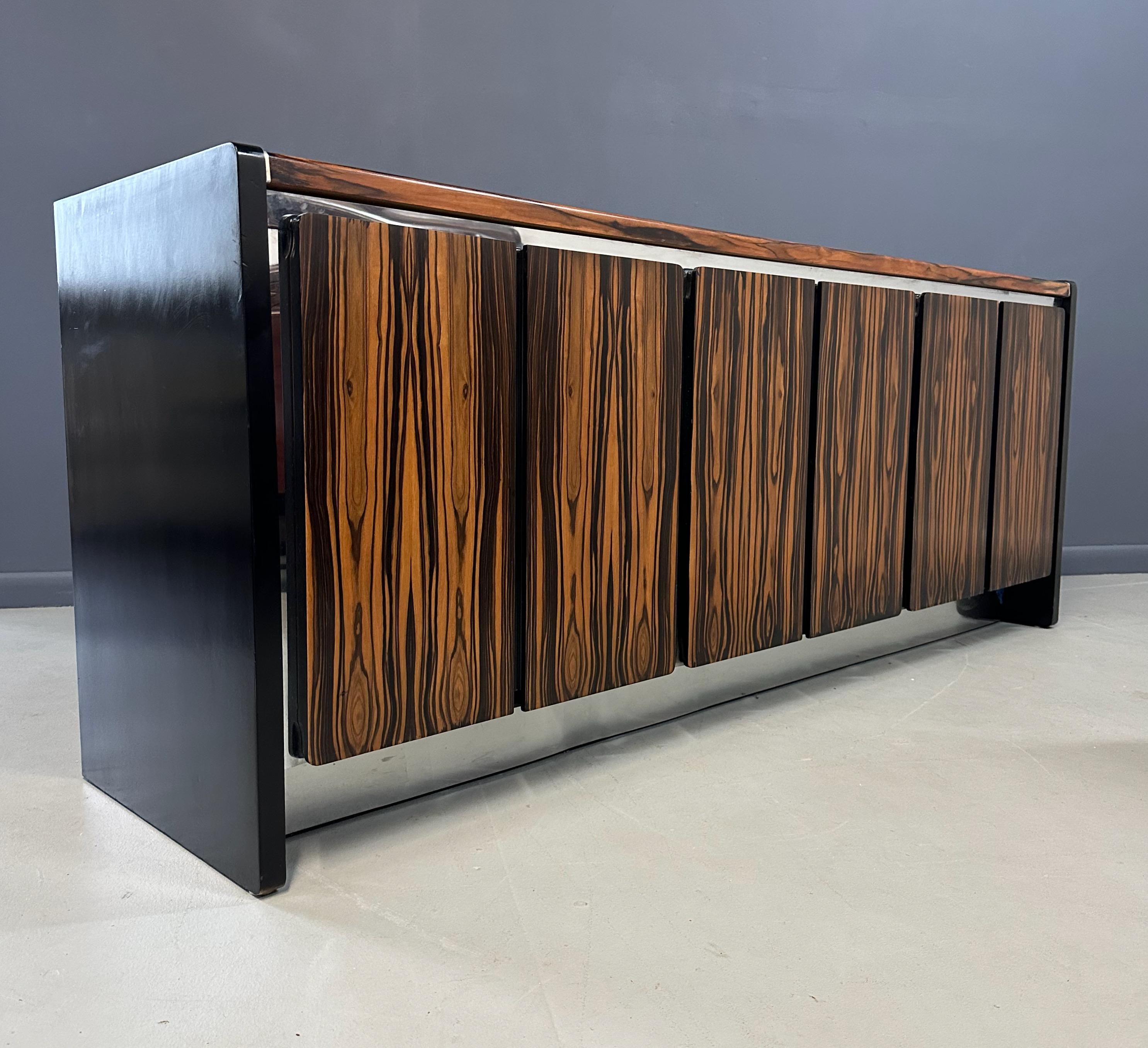 Crédence en ébène de Macassar des années 1970 par Milo Baughman pour John Stuart Mid Century en vente 4