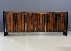 Credenza in ebano Macassar degli anni '70 di Milo Baughman per John Stuart Mid Century