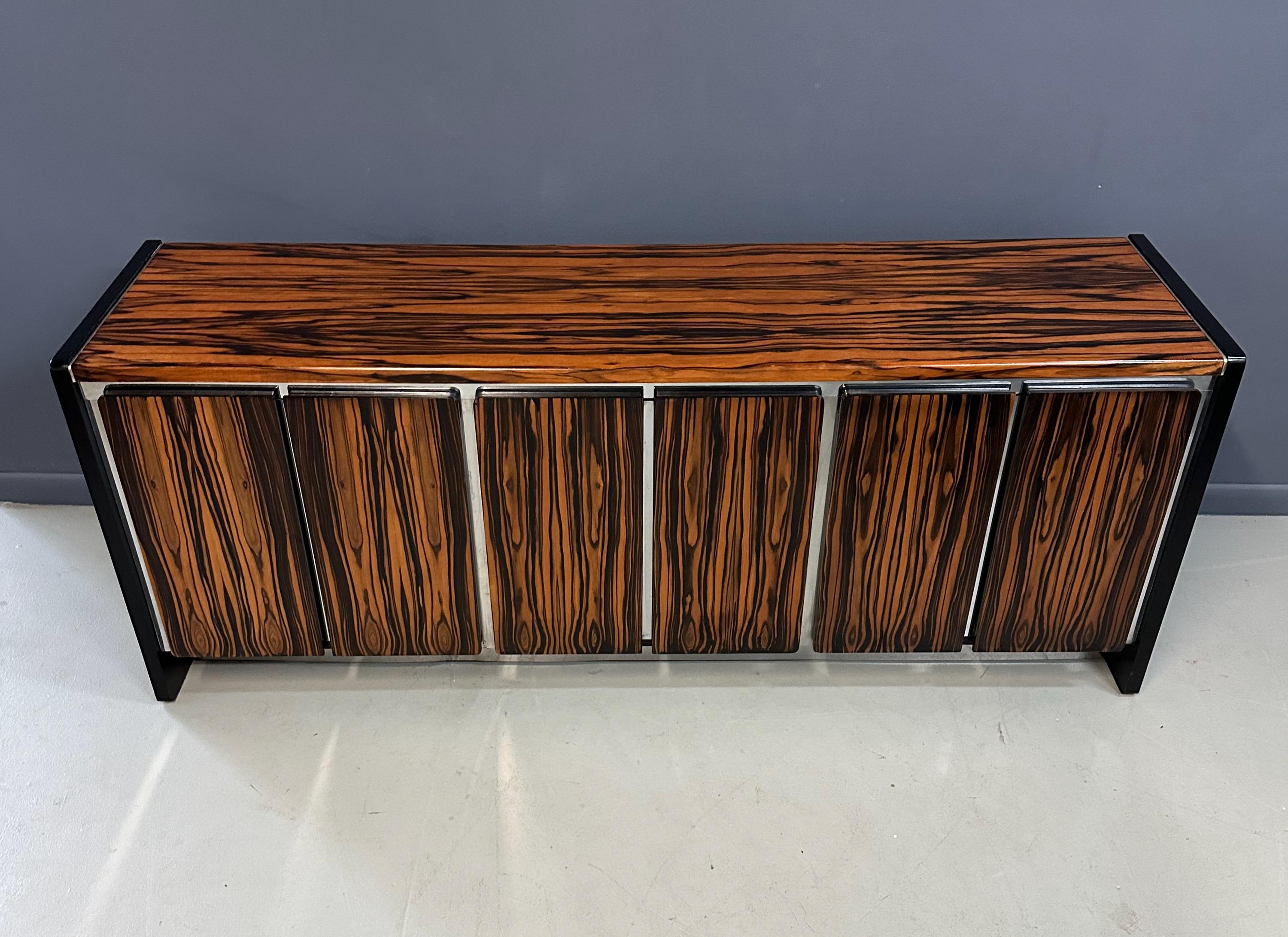 Crédence en ébène de Macassar des années 1970 par Milo Baughman pour John Stuart Mid Century en vente 2