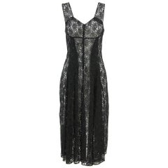 1970s Made in Italy Cotton Embroidered Dress