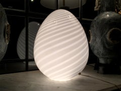 1970s Maestri Murano Swirl Glass Table Lamp