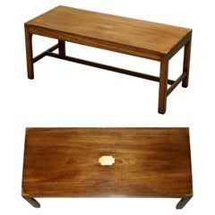 1970's MAHOGANY KENNEDY HARRODS LONDON MILITARY CAMPAIGN COFFEE COCKTAIL TABLE