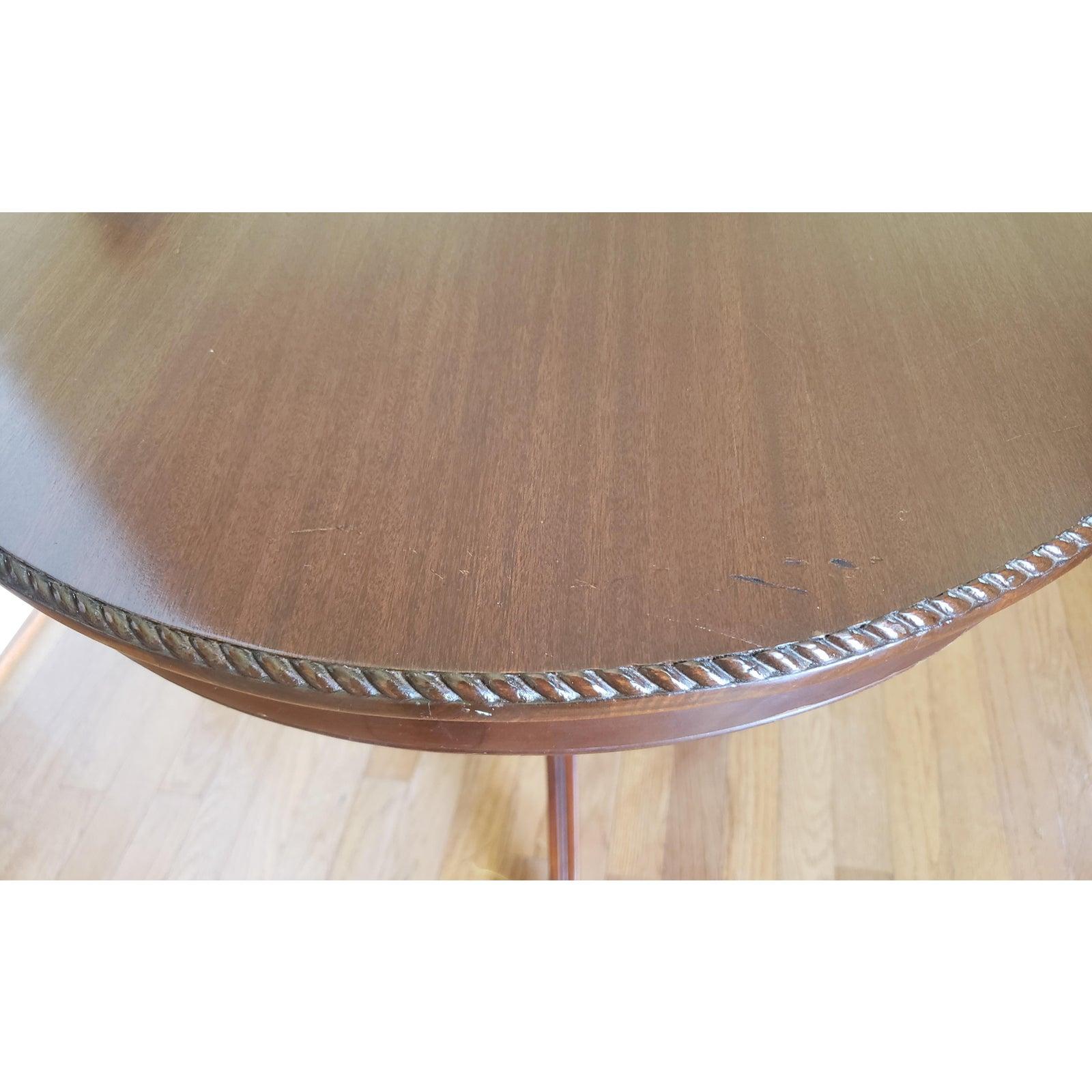 North American 1970s Mahogany Twisted Edge Occasional Center Table