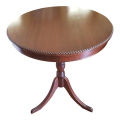 1970s Mahogany Twisted Edge Occasional Center Table
