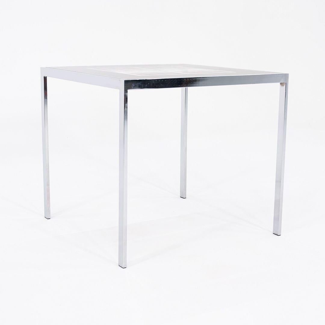 Table de jeu de backgammon/table de salle à manger Maison Jansen des années 1970 en chrome et verre 32 po en vente 4