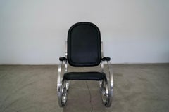 1970's Maison Jansen Style Chrome Hollywood Regency Rocking Chair