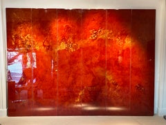 1970s Maison Jansen Gold Leaf Lacquered Panels