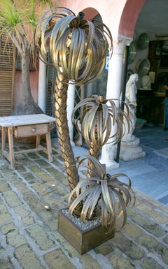 1970s Maison Jansen Palm Tree Floor Lamp