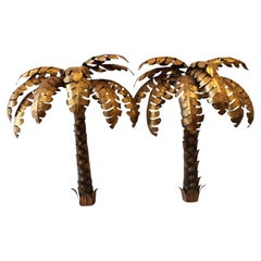 1970's Maison Jensen "Palmier" Brass Sconces