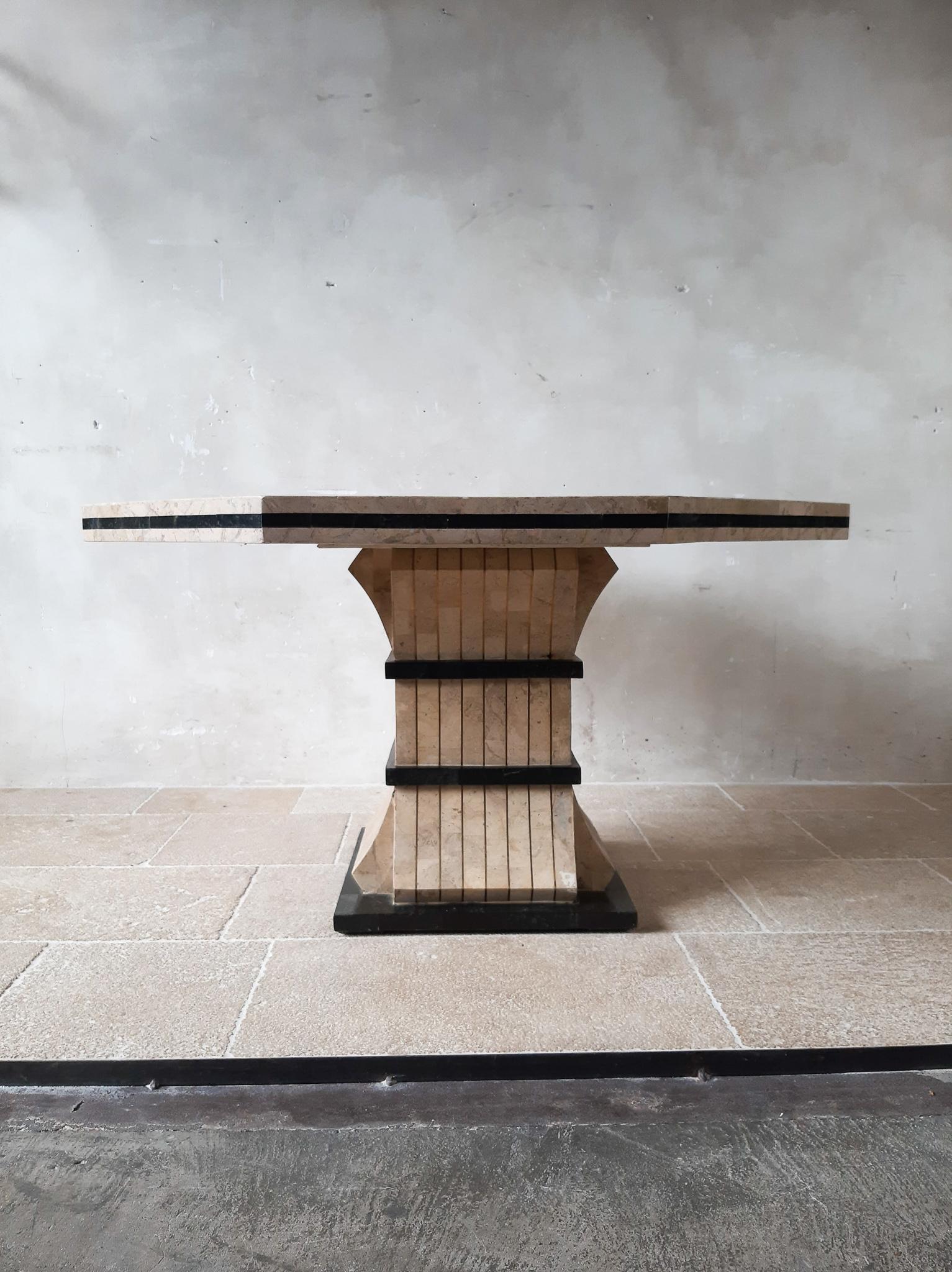 1970s Maitland Smith Tessalated Marble Dining Table 10