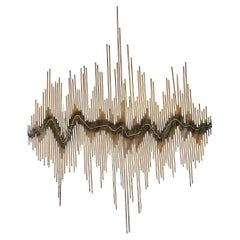 1970's Majestic Soundwave Brutalist Wall Sculpture