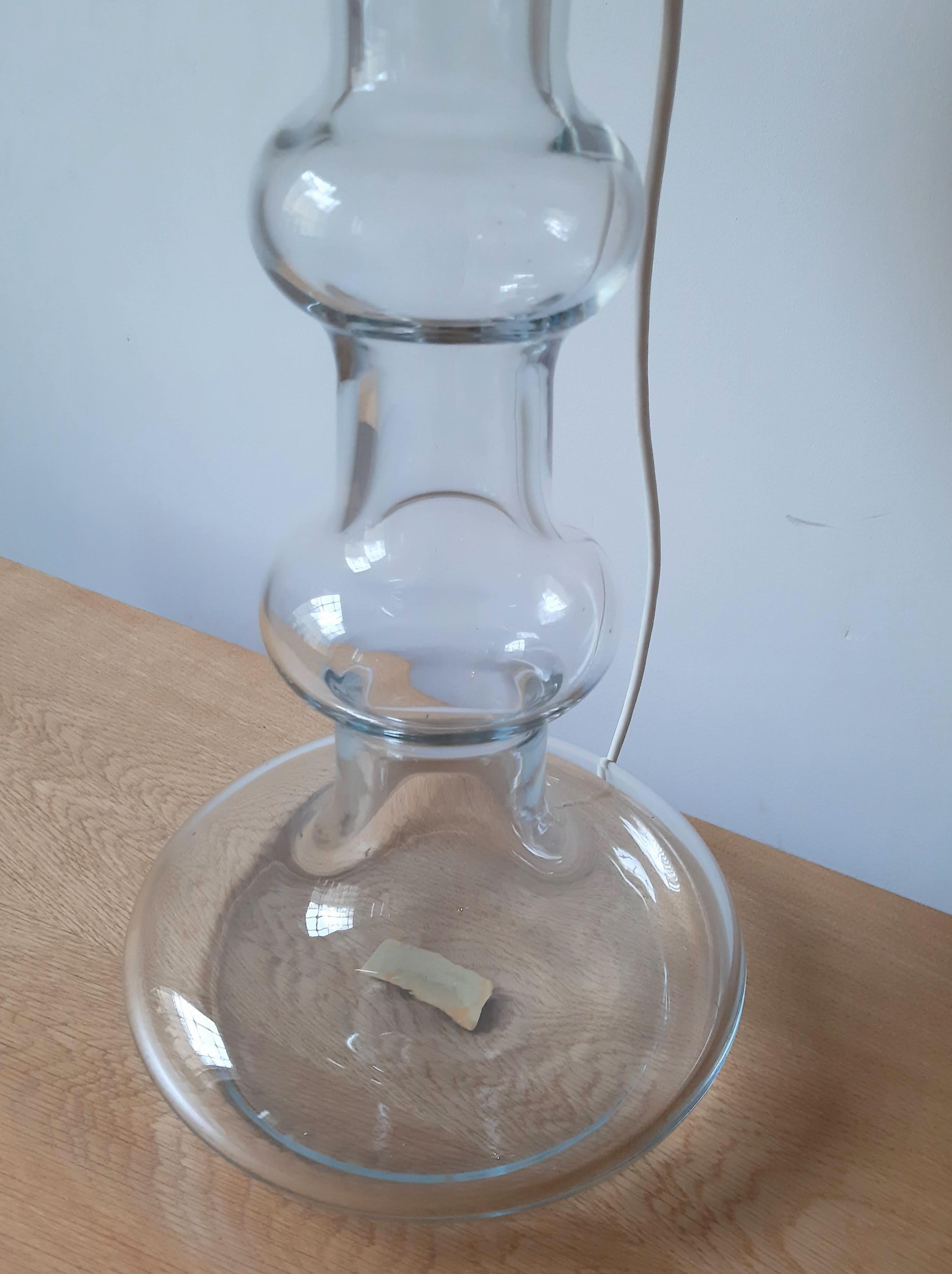 Lámpara de sobremesa de cristal transparente 