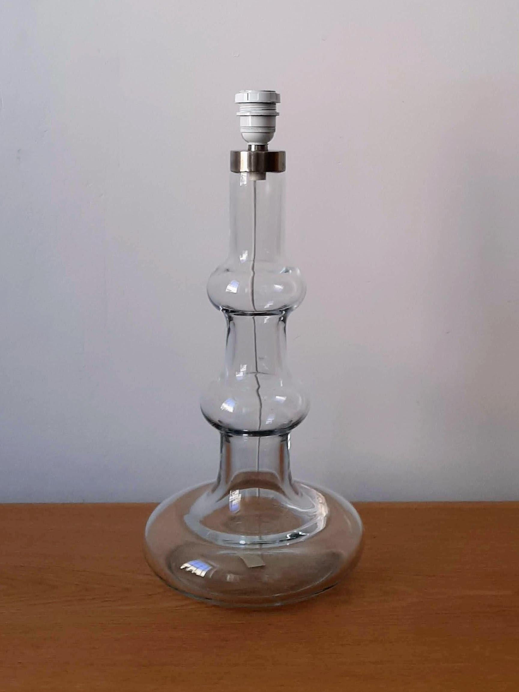 Lámpara de sobremesa de cristal transparente 