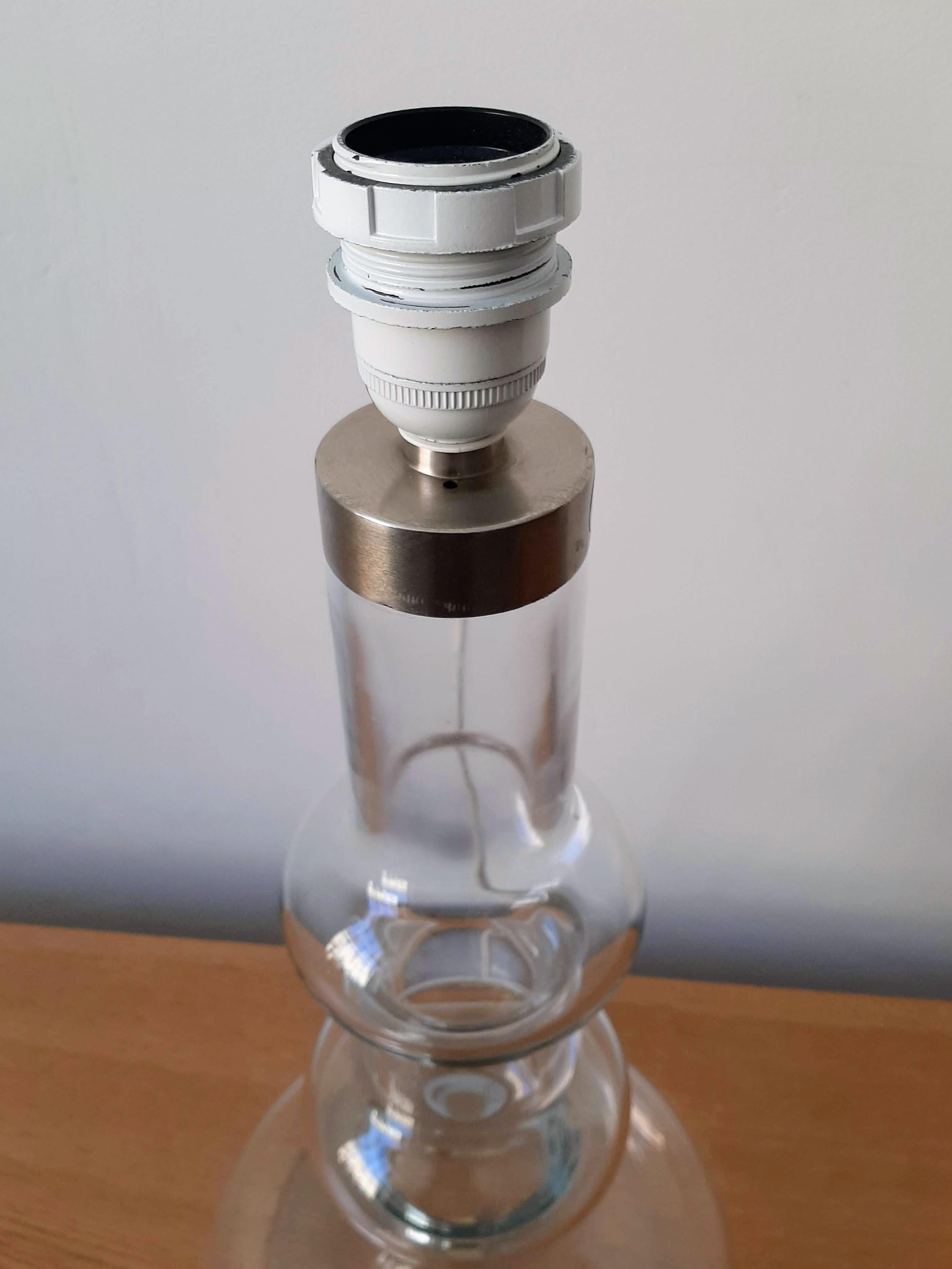 Lámpara de sobremesa de cristal transparente 