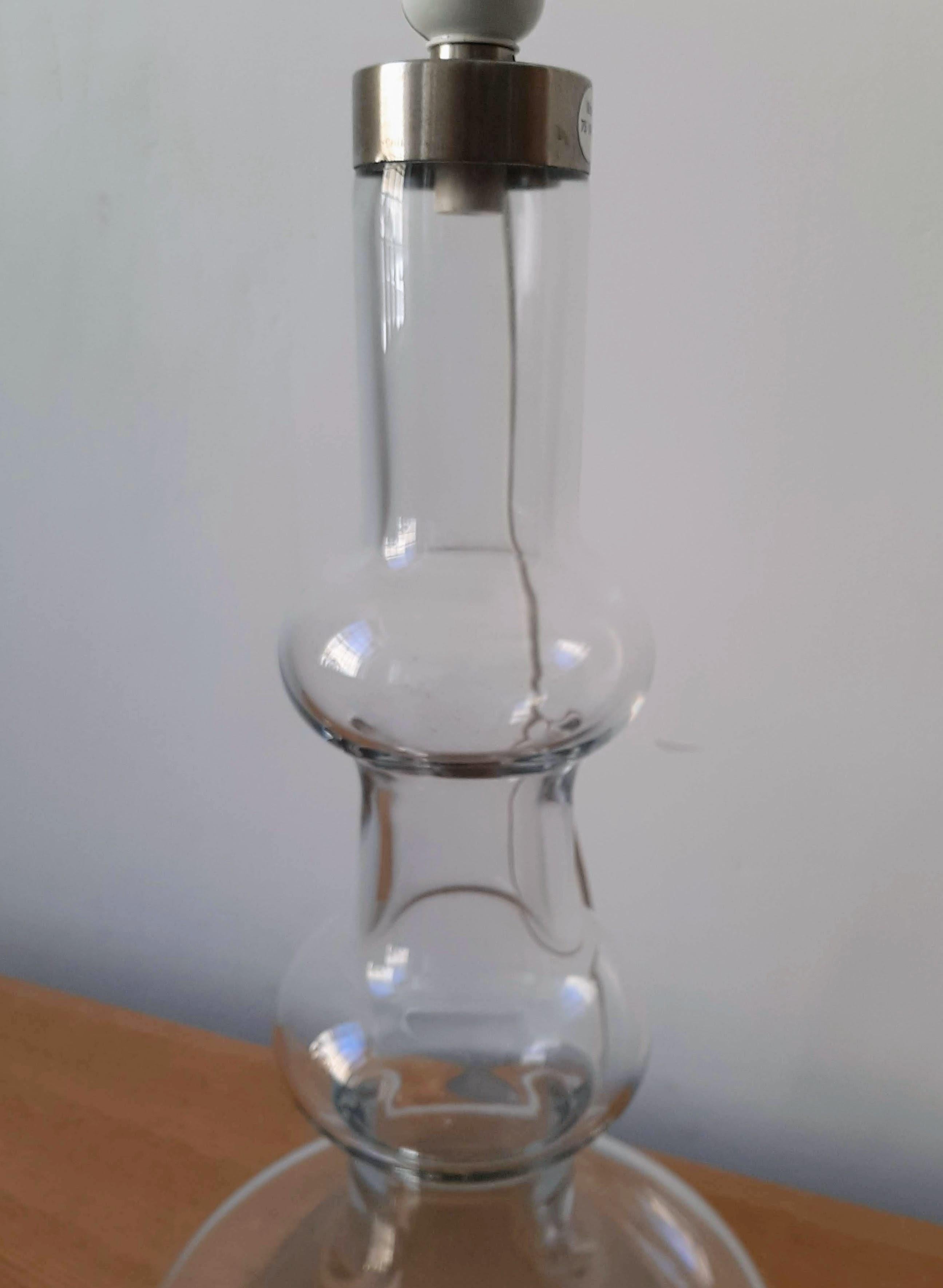 Lámpara de sobremesa de cristal transparente 