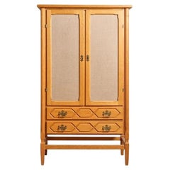 1970s Manner of Henning Kjaernulf Oak Linen Cabinet